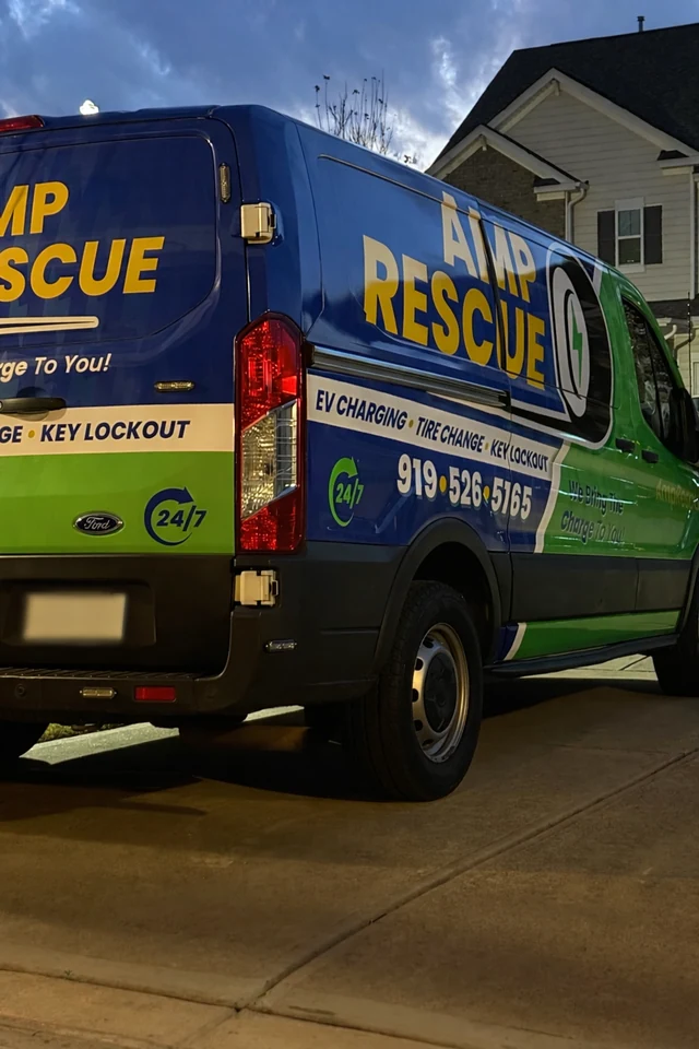 Amp Rescue roadside assistance van serving Youngsville, North Carolina