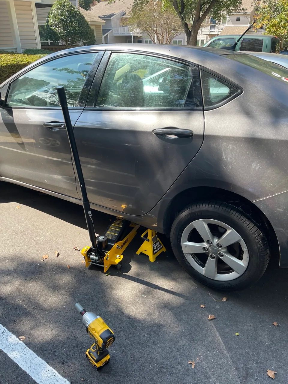 Amp Rescue technician providing mobile tire service in Rolesville, North Carolina