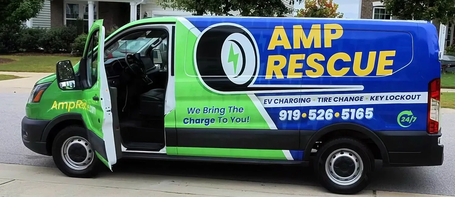 Amp Rescue mobile roadside assistance van ready for service in the NC Triangle