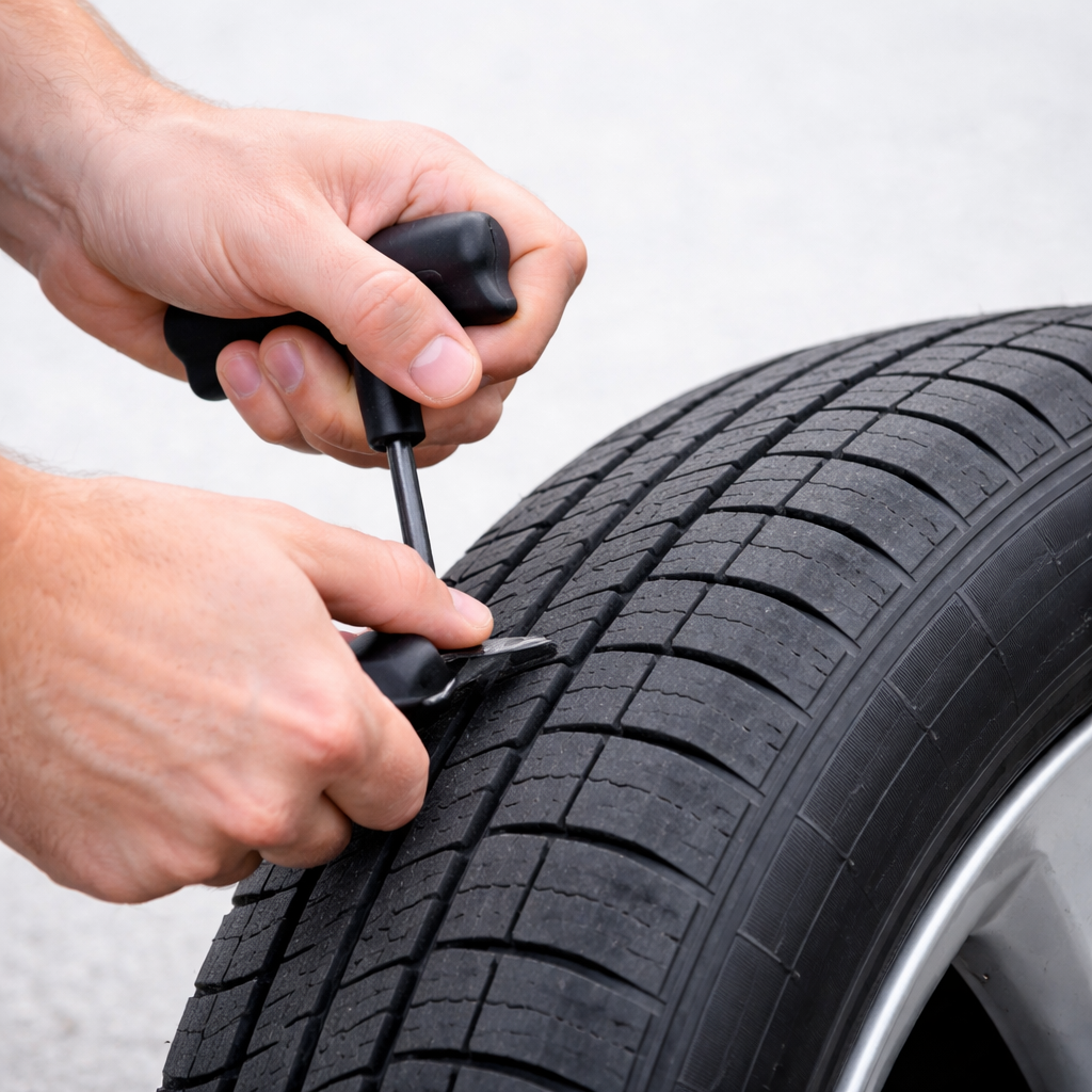 Mobile tire patching and flat tire repair service